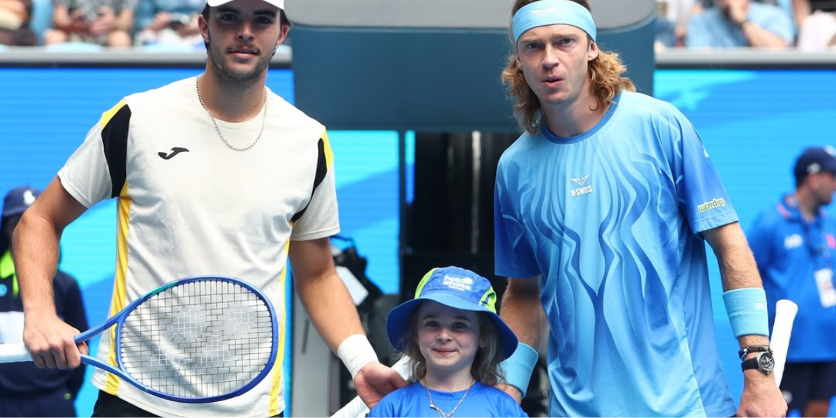 Jaime Faria e Andrey Rublev (Foto: Tennis Australia)