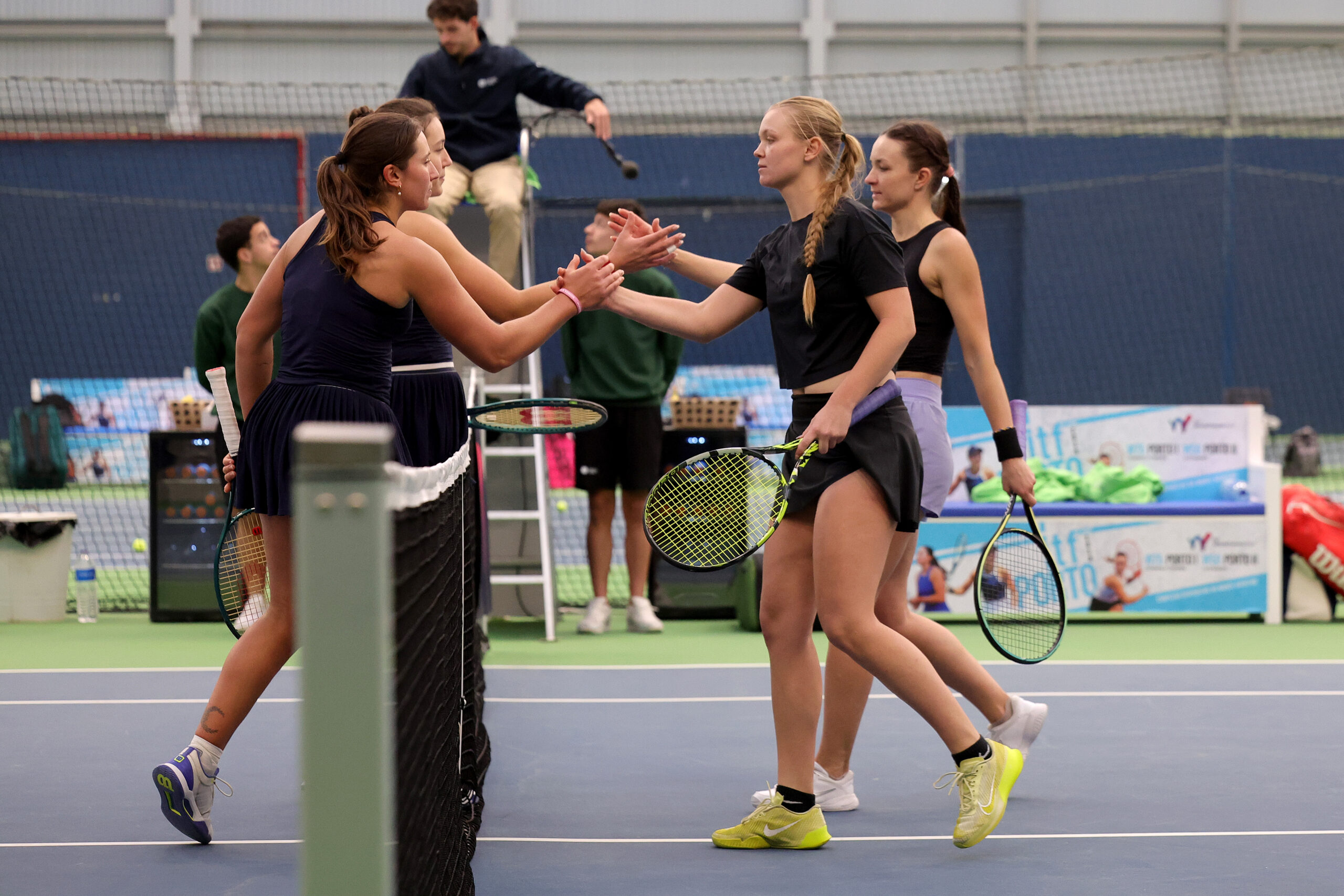 Francisca Jorge e Matilde Jorge, Nadiia Kolb e Kristina Novak (Foto: Eduardo Oliveira/FPT)